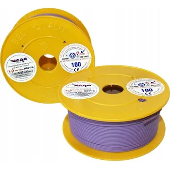 elektrický kabel Kabel LGY/H05V-K 0,50 mm2 100 m Fialový