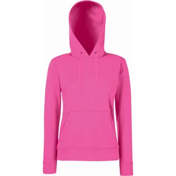 pracovní mikina Fruit of the Loom Mikina Classic Lady-Fit Hooded Sweat s kapucí, dámská COT16203831000-fuchsia XS Fuchsia