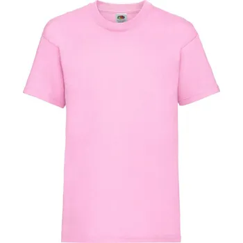 Chlapecké kalhoty Fruit of the Loom Tričko Kids Valueweight T, krátký rukáv, dětské COT16103304027-light pink Růžová světlá 98