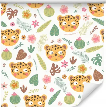 Fototapeta Tapeta pro děti kočky gepardi rostliny džungle