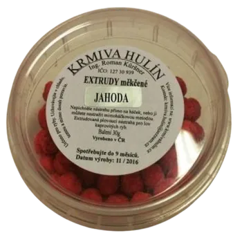 Návnadová surovina Krmiva Hulín Extrudy měkčené Jahoda 30 g