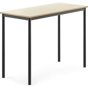 Jídelní stůl Stůl BORÅS, 1200x600x900 mm, antracitově šedé nohy, HPL deska, bříza