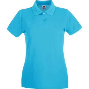 Pánské tričko Fruit of the Loom Polokošile Lady-Fit Premium Polo, krátký rukáv, dámská COT16303016205-azure blue 2XL Modrá azurově