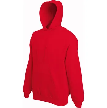 pracovní mikina Fruit of the Loom Mikina Classic Hooded Sweat s kapucí COT16220800402-red M Červená