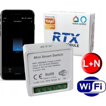 vypínač Světelný relé modul Ovladač osvětlení 1OB. WiFi TUYA Smart RTX Eco