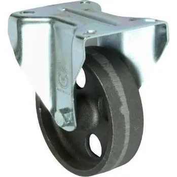 Pojezdové kolečko Litinové transportní kolo s přírubou, průměr 100 mm, kluzné ložisko, teplotně odolné