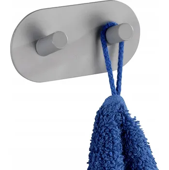 Věšák Tyč s háčky na lepidlo Wenko šedá