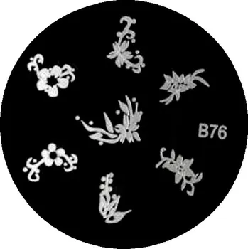 Šablona Destička na Nehty pro Razítkování / Stamping - B076