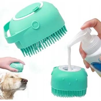 Kosmetika pro psa Kartáč do koupele pro zvířata s dávkovačem na šampon | SB Home