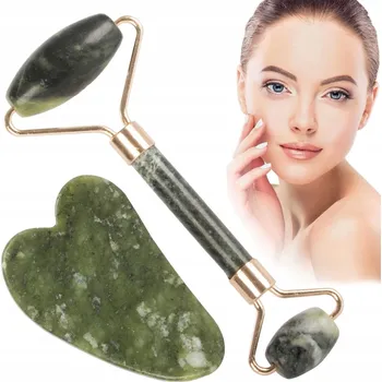 Masážní přístroj MASÁŽNÍ PŘÍSTROJ NA OBLIČEJ JADEITOVÝ VÁLEČEK KÁMEN GUA SHA