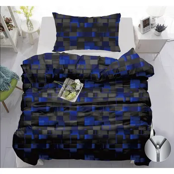 Povlečení Bavlněné povlečení GRAPHIO modré Rozměr povlečení: 70 x 90 cm | 140 x 200 cm