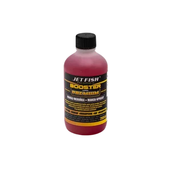 Boilies JetFish Jet Fish Premium Clasicc booster MANGO MERUŇKA 250ml