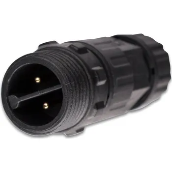 LED páska Vidlice bez převlečné matice M16, 2piny, IP67, pájecí