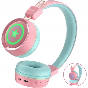 Sluchátka Bezdrátová sluchátka přes uši New Bee Bezdrátová sluchátka s LED podsvícením, Bluetooth