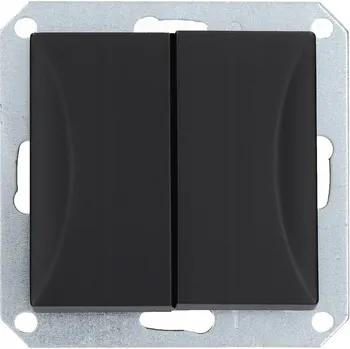 vypínač Dvojitý vypínač Klasik, Zápustný Timex-Elektro černý WP-10Z Op moduł CZ