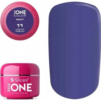 Lak na nehty Silcare Base One COLOR Matt 11 Violet Dream 5g - Matný barevný UV gel fialový sen 5 g