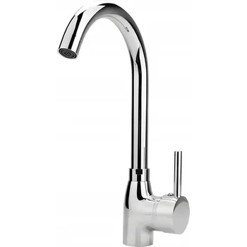 Vodovodní baterie BATERIA ZLEWOZMYWAKOWA KUCHENNA CHROM 360° stojánková stříbrná