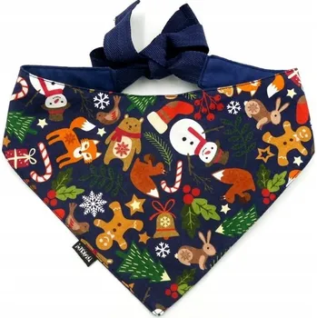 Obleček pro psa Vánoční šátek/bandana pro psa Zima L