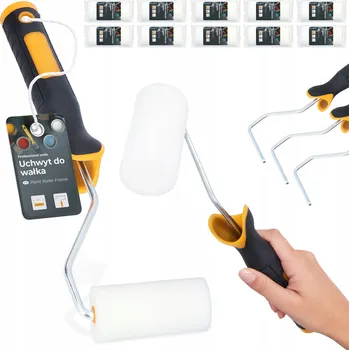 Malířský váleček 10x VÁLEČEK MALÍŘSKÝ Pěnový 10 cm Náhradní Pro Malování Nábytku Houbový 3x DRŽÁK H0