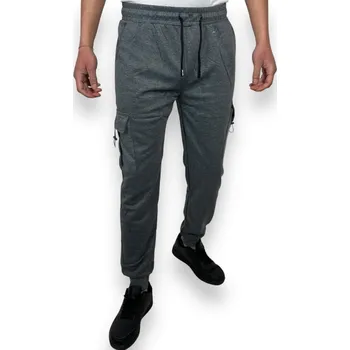 MingFeng Pánské tepláky s manžetou HUNZE Barva: Šedá, Velikost: M