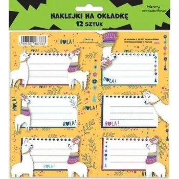 Set školních potřeb Naklejki na zeszyty - Lamy (12szt)