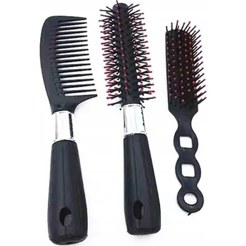 hřeben Sada kartáčů a hřebenu na vlasy 3 kusy