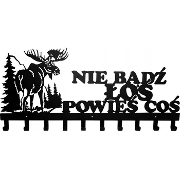 Věšák Šatní ramínko YAGI NIE BĄDŹ ŁOŚ černý