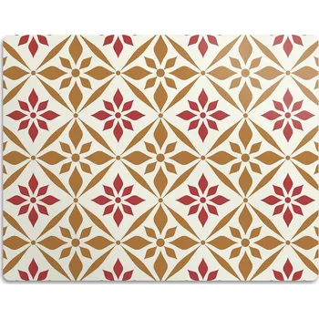 Miska pro psa Podložka pod misku pro psy a kočky, květinový vzor, 90x60 cm