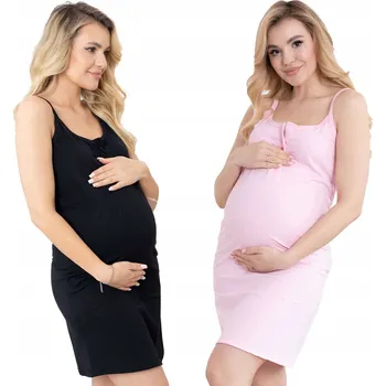 Dámská noční košile SADA 2 TĚHOTENSKÝCH NOČNÍ NA KOJENÍ S.XXL