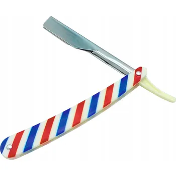 Plastová skládací břitva modro-bílo-červené pruhy