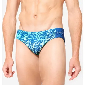 Pánské plavky DECATHLON Pánské slipové plavky na vodní pólo 500 All Vai 48 MODRÁ