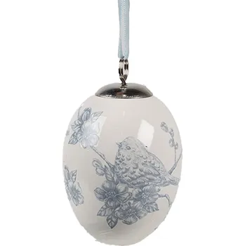 Velikonoční dekorace Clayre & Eef - Keramické vajíčko k zavěšení 6CE2034