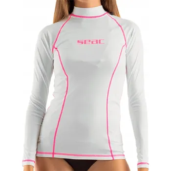 Dámské tričko Dámské UV tričko rashguard s dlouhým rukávem SEAC T-SUN bílé XL