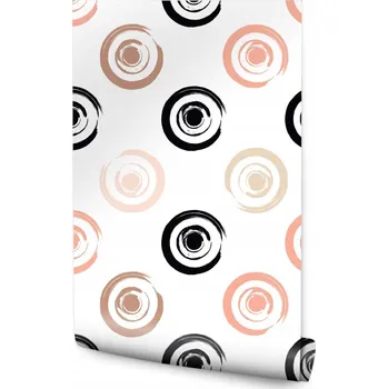 Fototapeta Dekorativní tapeta do obýváku barevné kruhy tečky