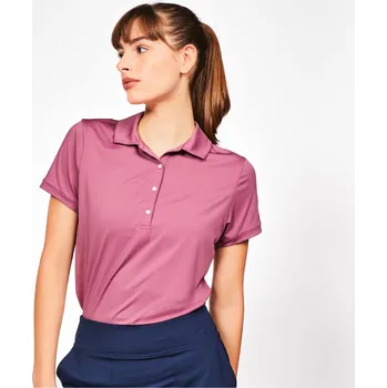 Dámské tričko INESIS Dámské golfové polo s krátkým rukávem WW500 L FIALOVÁ
