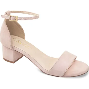 Dámské sandále StudioAgnesSvatební obuv ALICE starorůžové páskové semišové sandále Barva: Starorůžová, Velikost: 37, Materiál: Semiš