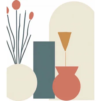 Plakát Plakát Krémové Vázy bez rámu 61 x 91,5 cm