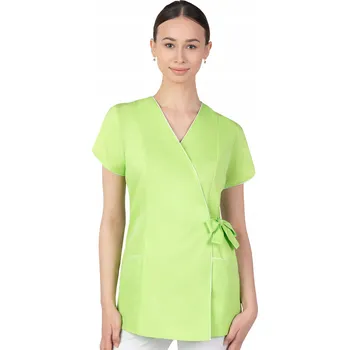 Pracovní zástěra 40 DÁMSKÝ ZAVINOVACÍ LÉKAŘSKÝ PLÁŠŤ HALENA KOSMETICKÝ ZÁSTĚRA 322