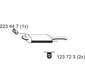Tlumič výfuku Zadní tlumič výfuku ERNST 142045