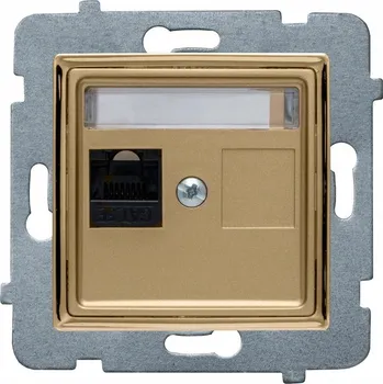 Elektrická zásuvka Internetová zásuvka nástěnná Polmark zlatá