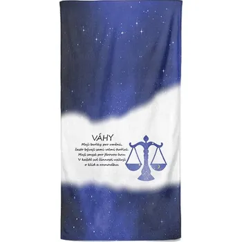 Osuška 140 x 70 cm - Váhy (23.9. - 22.10.) - modrá