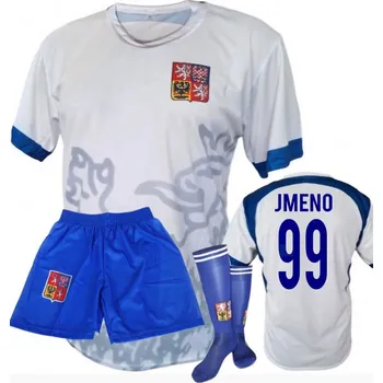 FOTBALOVÝ SOUPRAVA ČR / LEV - VLASTNÍ JMÉNO A ČÍSLO - BÍLÝ Velikost: 158/XS(12-13 roky)