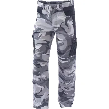 CRV Kalhoty pracovní do pasu CRAMBE, camouflage šedé, 	03020252G5003, vel. L