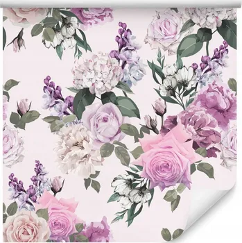 Fototapeta Tapeta pro mládež růže květy PIVOŇKY listy