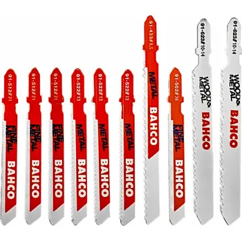 Pilový plátek Bahco Sada pilových listů do přímočaré pily (T) 10 kusů Kov Dřevo