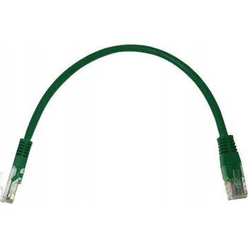 Síťový kabel NEKU Patch kabel UTP 5E, síťový, zelený, 0,25 m