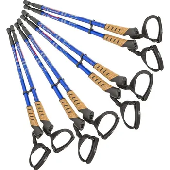 Trekingová hůl Hole NORDIC WALKING 135 cm s tlumičem nárazů PÁR stříbrné