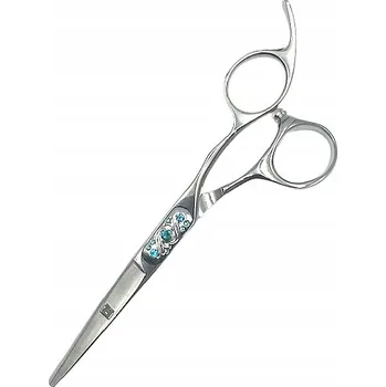 Kadeřnické nůžky Profesionální kadeřnické nůžky PRO-FEEL 5,5" s tyrkysy a zirkony