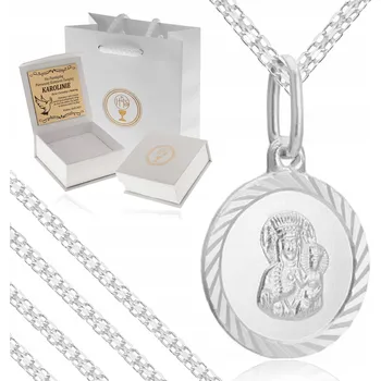 Náhrdelník STŘÍBRNÝ NÁHRDELNÍK K PRVNÍMU SVATÉMU PŘIJÍMÁNÍ MEDAILONEK RYZOST 925 PRO DÍVKU NA BIŘMOVÁNÍ