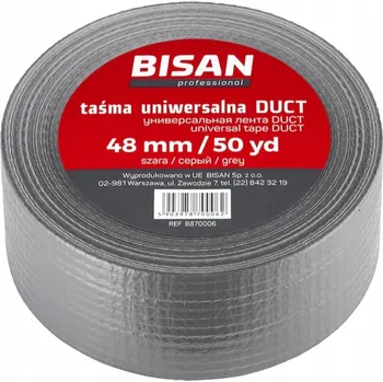 Univerzální lepicí páska duct tape 48 mm / 50 m šedá | BISAN B870006